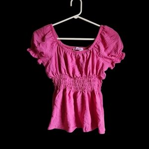 XL Charming Pink Short Sleeve Kids Top